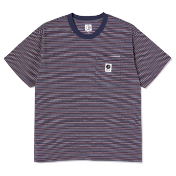 Polar Skate Co. T-shirt Stripe Pocket - Navy - Navy